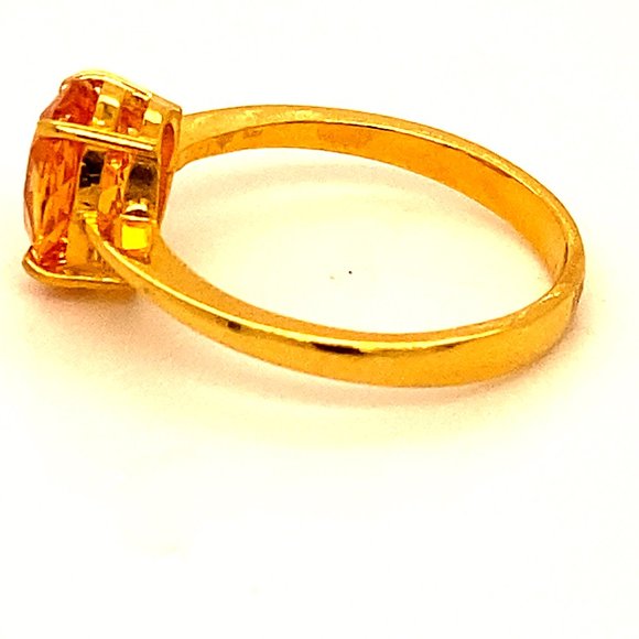 Mandarin Spessartine 2.30ct Solid 22K Gold Ring - Picture 5 of 6